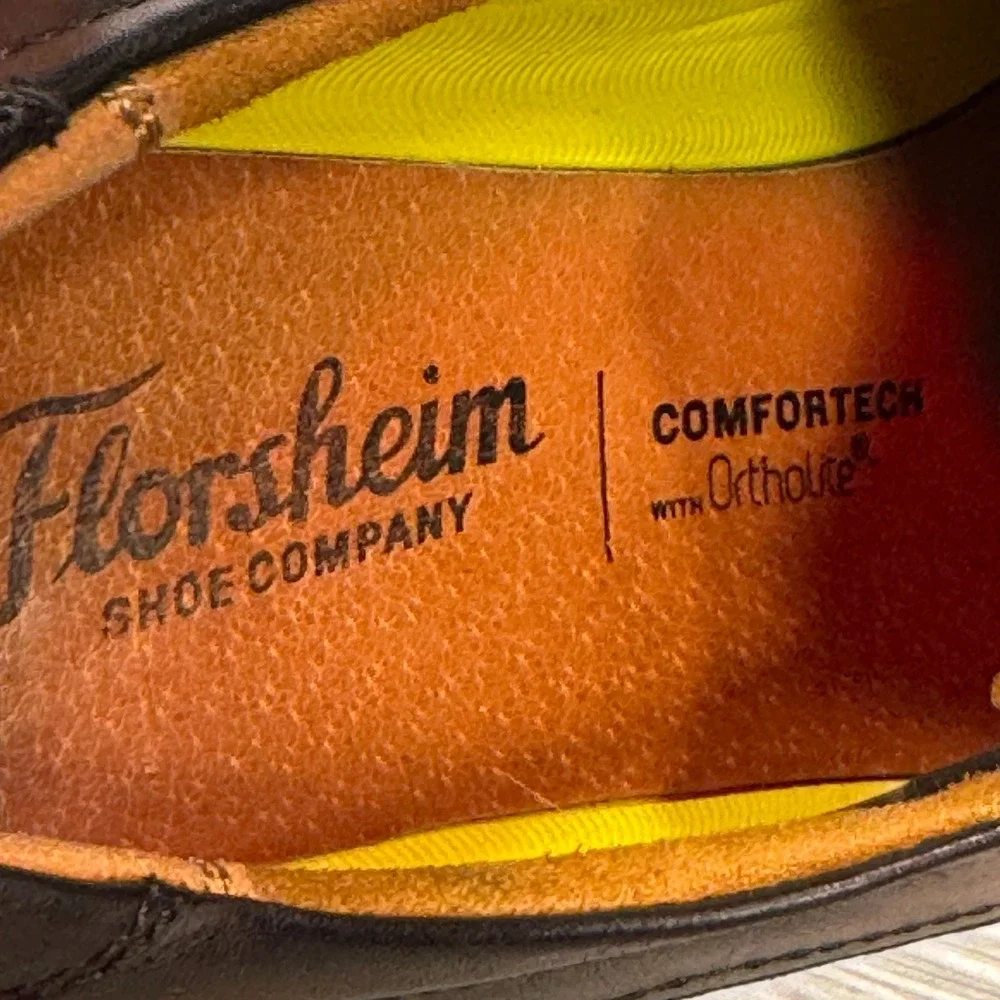 Florsheim Center 11568-001 Men's 8D Dress Shoes Black‎ Leather Cap Toe Oxford